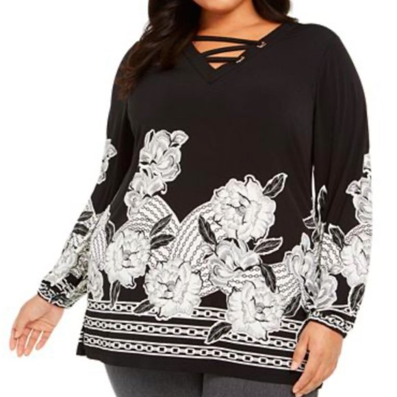 jm collection tops plus size